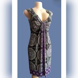Signature London Style M Sleeveless Dress Mandala Print Vibrant 3307-W
